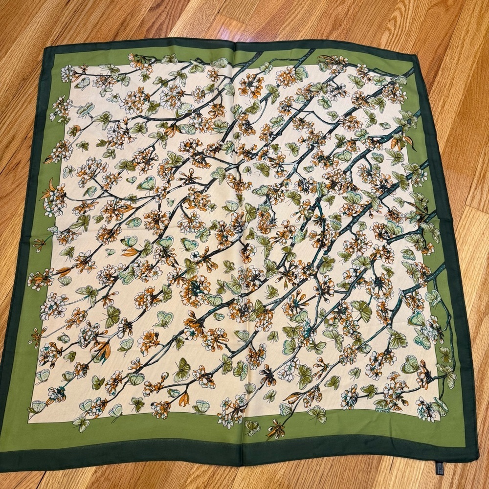 Vibrant Fall Scarf with butterfly print - Picture 3 of 5